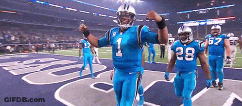 A Football Player Wearing Number 1 Stands On The Field GIF