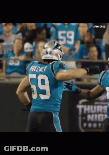 A Football Player Wearing The Number 59 Jersey GIF