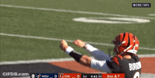 A Football Player With Burron On His Jersey GIF