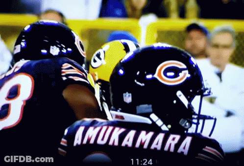 A Football Player With The Name Amukumara On His Jersey GIF