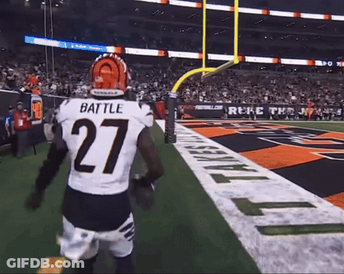 A Football Player With The Name Battle On The Back Of His Shirt GIF