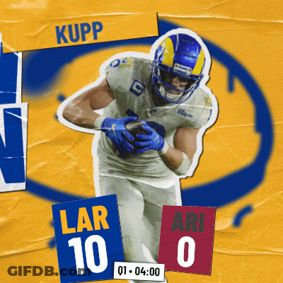 A Football Player With The Name Kupp On His Jersey GIF