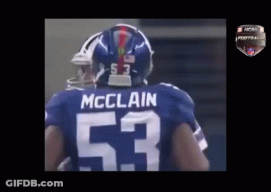 A Football Player With The Name Mcclain On The Back Of His Shirt GIF