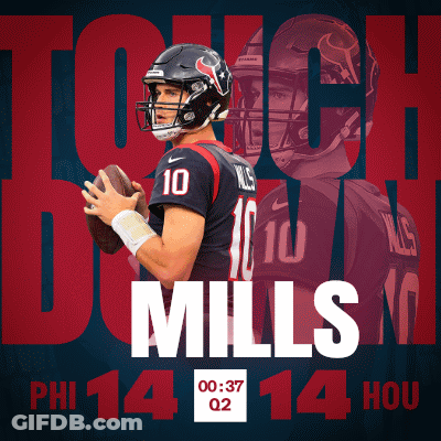A Football Player With The Name Mills On His Jersey GIF