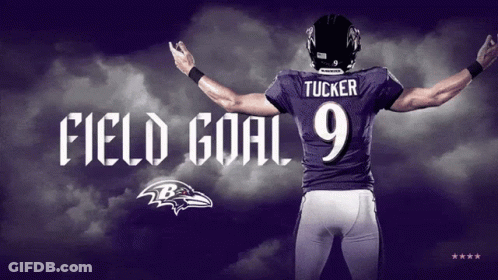 A Football Player With The Name Tucker On His Back GIF