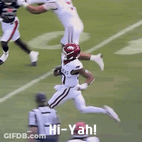 A Football Player With The Number 1 On His Jersey Is Running On The Field GIF