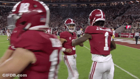 A Football Player With The Number 1 On The Back Of His Shirt GIF