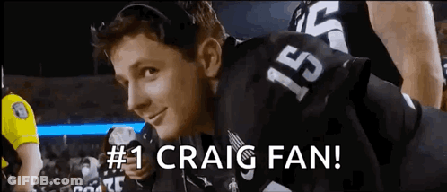 A Football Player With The Number 15 On His Jersey Is Smiling GIF