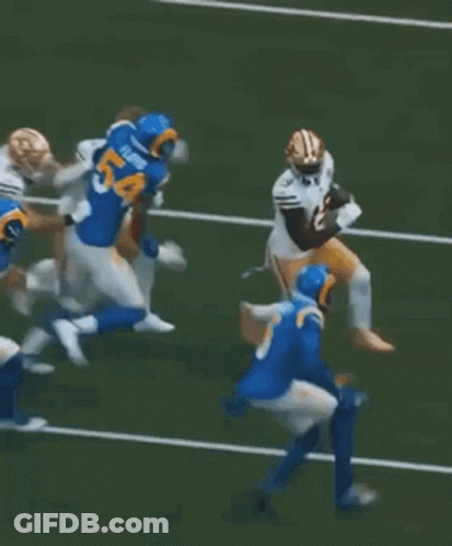 A Football Player With The Number 19 On The Back Of His Jersey GIF