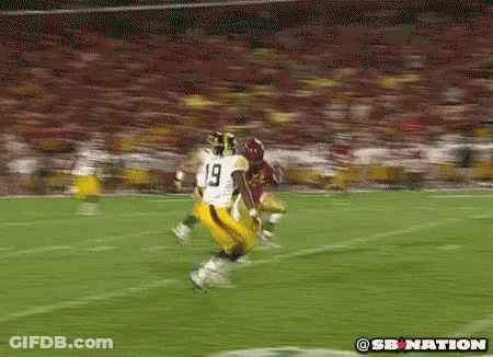 A Football Player With The Number 19 On Their Jersey GIF