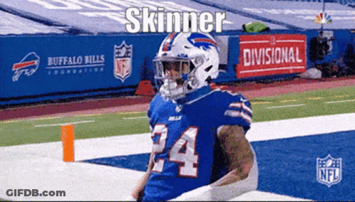 A Football Player With The Number 24 On His Jersey Stands On The Field GIF