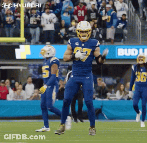 A Football Player With The Number 27 On His Uniform GIF