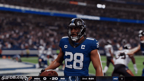 A Football Player With The Number 28 On His Shirt GIF