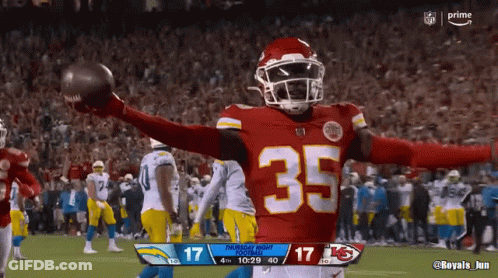 A Football Player With The Number 35 On Their Jersey GIF