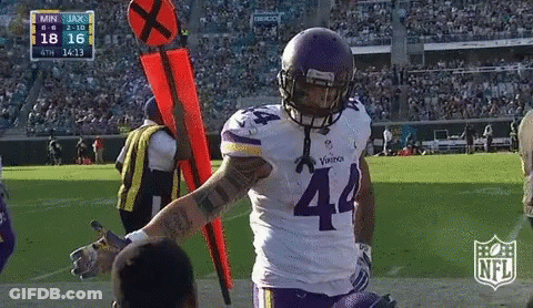 A Football Player With The Number 44 On His Uniform GIF