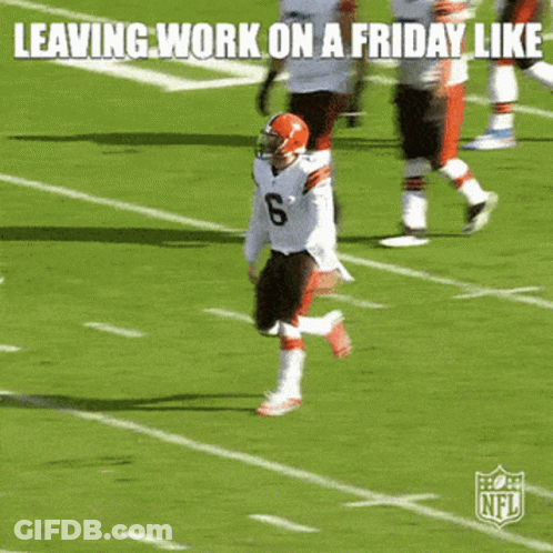Football Player With Number 5 Running Field GIF