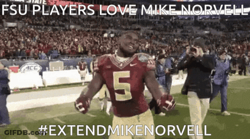 A Football Player With The Number 5 On His Jersey Stands On A Field GIF