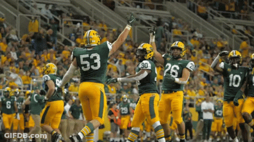 A Football Player With The Number 53 On Their Jersey GIF