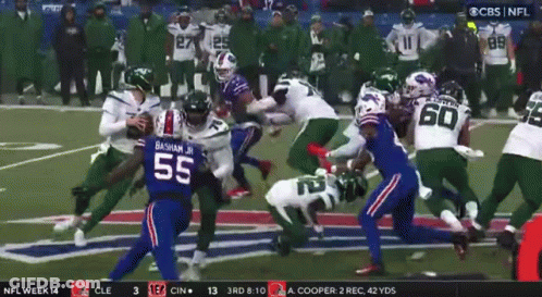 A Football Player With The Number 55 On His Jersey GIF