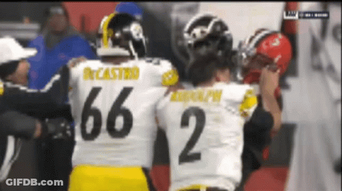 A Football Player With The Number 66 On Their Jersey GIF