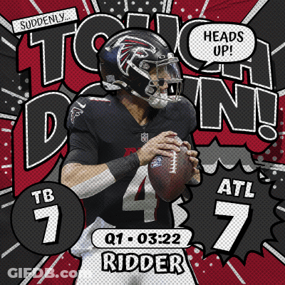 A Football Player With The Number 7 On His Jersey Is Holding A Ball GIF