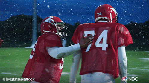 A Football Player With The Number 74 On Their Jersey GIF