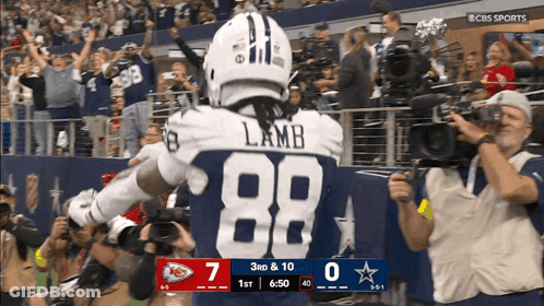 A Football Player With The Number 88 On Their Jersey GIF
