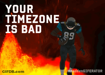 A Football Player With The Number 89 On His Jersey Is Running With A Football GIF