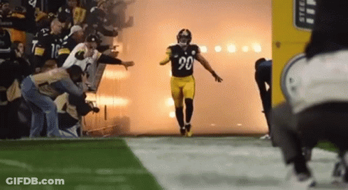 A Football Player With The Number 90 On Their Jersey GIF