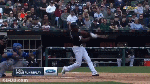 A Ford Home Run Replay Is Shown On A Baseball Game GIF
