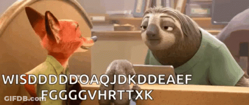 A Fox And A Sloth Are Looking At Each Other In A Zootopia Scene GIF