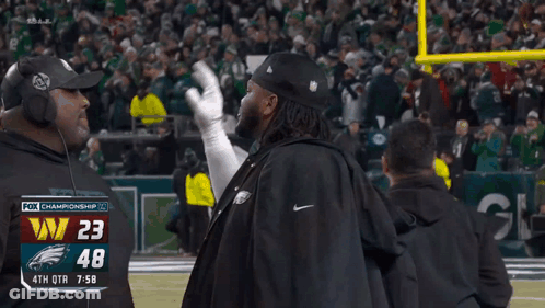 A Fox Championship Football Game Between The Eagles And The Patriots GIF