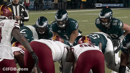 A Fox Championship Football Game Is Being Played Between The Redskins And The Eagles GIF