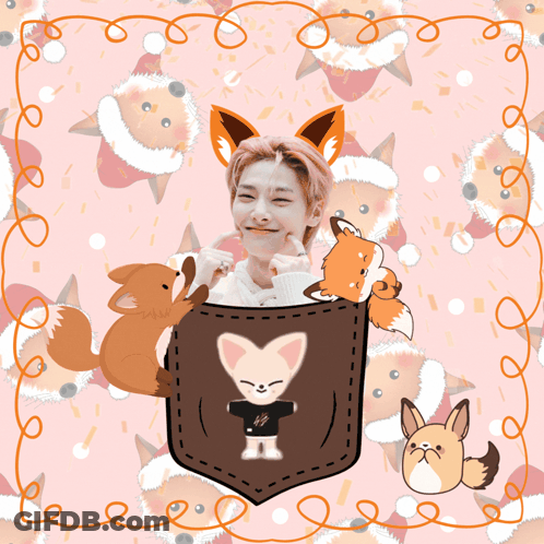 A Fox In A Pocket With The Words Get In My Pocket GIF