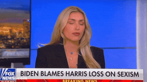 A Fox News Anchor Announces That Biden Blames Harris For Loss On Sexism GIF