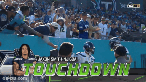 A Fox Nfl Advertisement For Jaxon Smith-Njigba Touchdown GIF