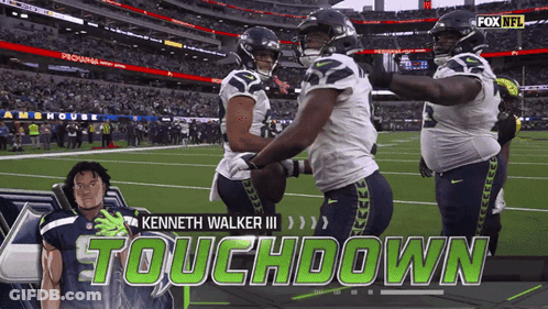 A Fox Nfl Advertisement For Kenneth Walker 'S Touchdown GIF
