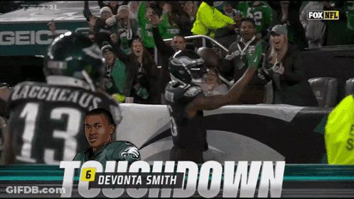 A Fox NFL Advertisement Shows A Football Player Named Devonta Smith GIF