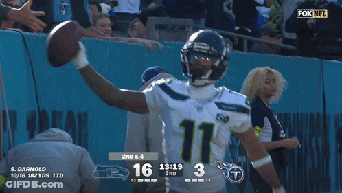 A Fox Nfl Advertisement Shows A Football Player Throwing A Ball In The Air GIF