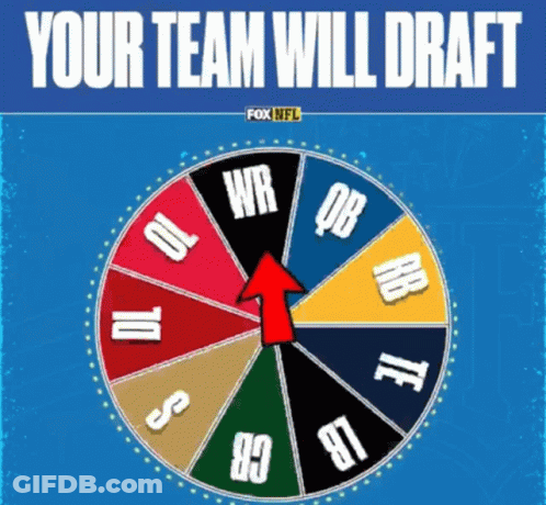 A Fox Nfl Wheel With A Red Arrow Pointing To The Wr GIF
