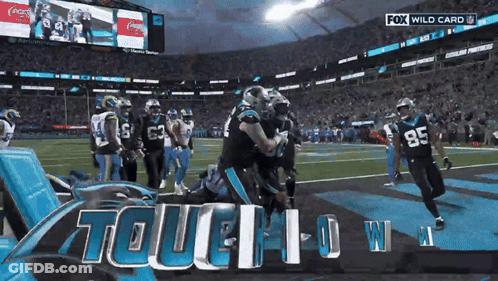 A Fox Wild Card Advertisement Shows A Football Game Being Played GIF