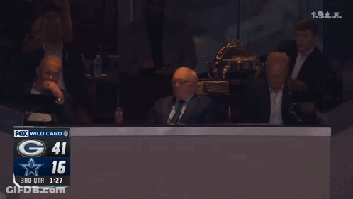 A Fox Wild Card Game Is Being Played Between The Green Bay Packers And The Cowboys GIF