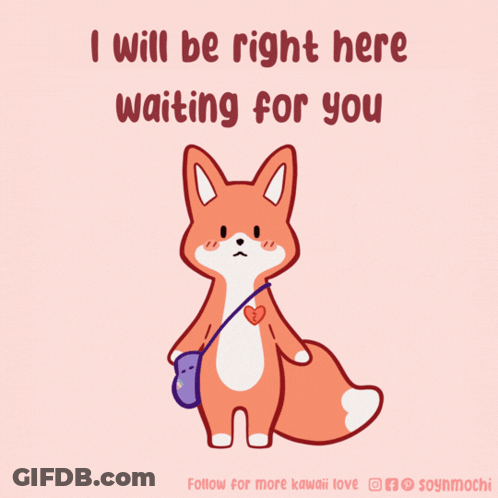 A Fox With A Broken Heart On Its Chest Is Waiting For Someone GIF