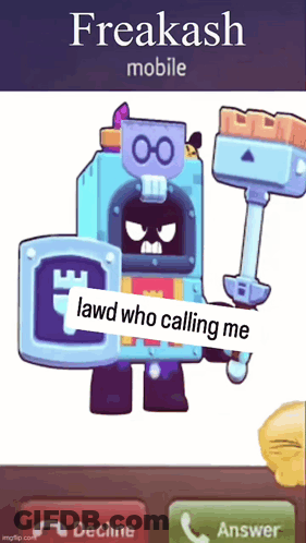 A Freakash Mobile Advertisement With A Cartoon Character On It GIF