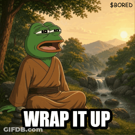 A Frog In A Kimono Sits In Front Of A Waterfall With The Words Wrap It Up Above Him GIF