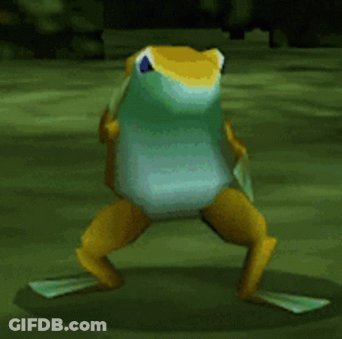 A Frog Is Dancing In A Video Game GIF
