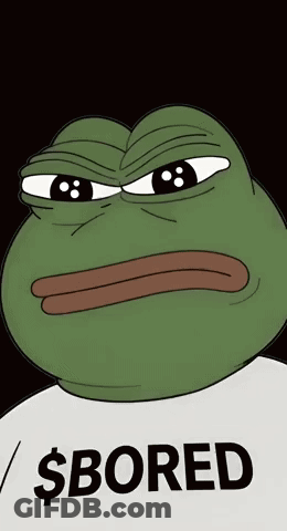 A Frog Wearing A Shirt That Says $Bored GIF