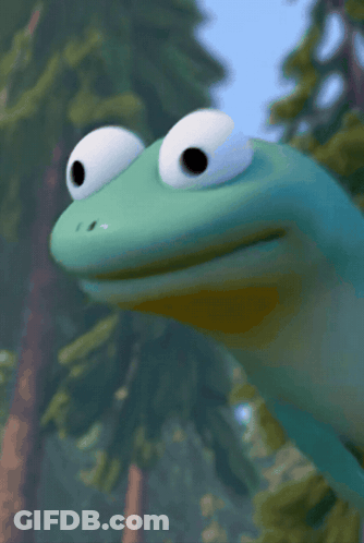 A Frog With A Purple Tongue Sticking Out GIF