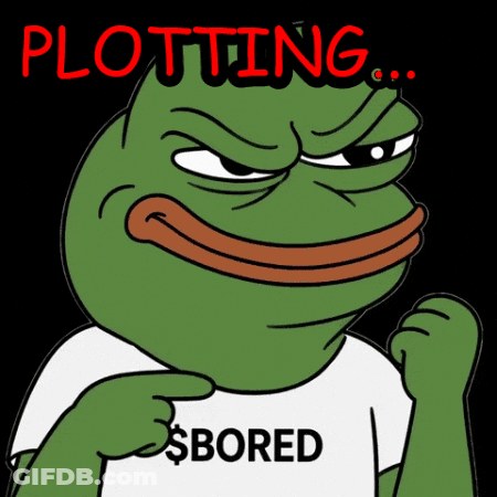 A Frog With A Shirt That Says $ Bored GIF