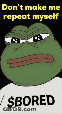 A Frog With A Shirt That Says $ Bored GIF